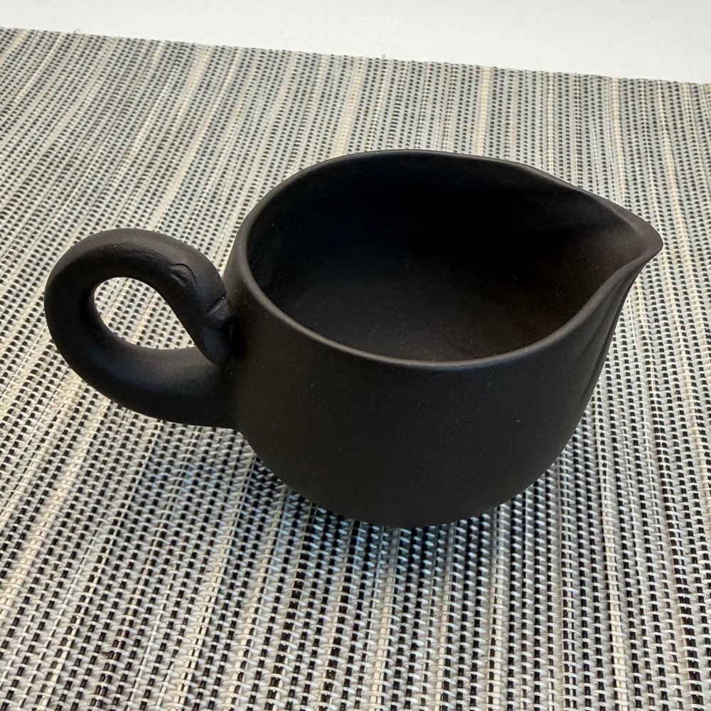 Vintage Yixing Zisha Black Swan Creamer Chinese Gongfu Tea Pitcher 2 inch Matte‎